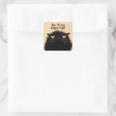 Sticker Carré Grumky black cat (Sac)