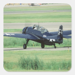 Sticker Carré Grumman TBF/TBM Avenger torpilleur embarqué sur po