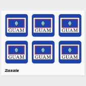 Sticker Carré Guam (Feuille)