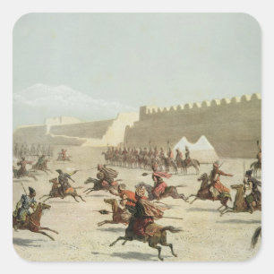 Sticker Carré Guerriers kurdes et tatars chez Sadar Abbat,