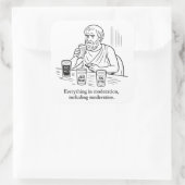 Sticker Carré Guide d'Aristote pour la modération (Sac)