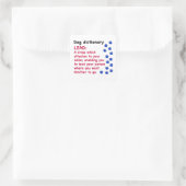 Sticker Carré Guide - dictionnaire chien (Sac)