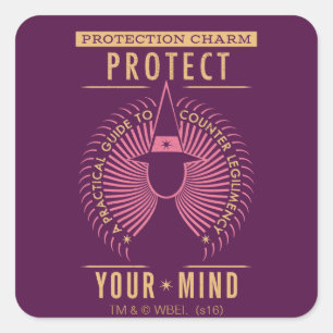 Sticker Carré Guide du charme de protection