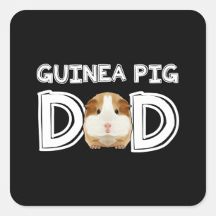 Sticker Carré Guinée Cochon papa papa papa papa père Rodent Whee