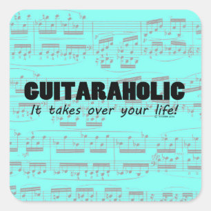 Sticker Carré Guitaraholic