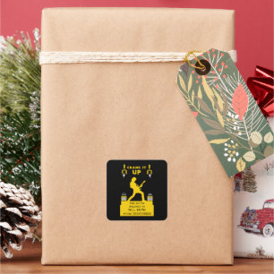 Sticker Carré Guitare Coque Identification des biens