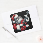 Sticker Carré Guitare électrique Solos Lumière Nuits de Noël (Enveloppe)