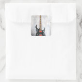 Sticker Carré Guitare mignonne (Sac)