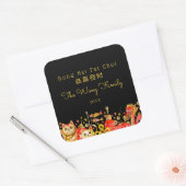 Sticker Carré Gung Hei Fat Choi | Bonne année (Enveloppe)