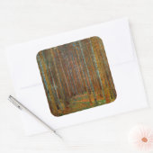 Sticker Carré Gustav Klimt - Forêt de pins de Tannenwald (Enveloppe)