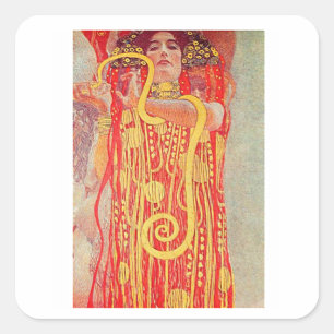 Sticker Carré Gustav Klimt, Hygiée, Art Nouveau