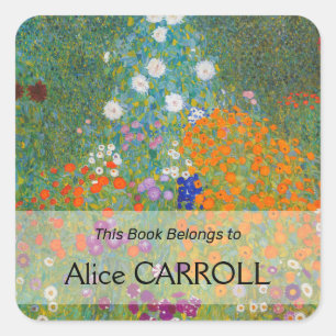 Sticker Carré Gustav Klimt - Jardin des fleurs