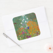 Sticker Carré Gustav Klimt - Jardin des fleurs (Enveloppe)