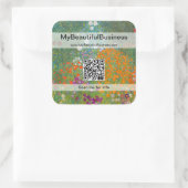 Sticker Carré Gustav Klimt - Jardin des fleurs Code QR (Sac)