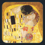 Sticker Carré Gustav Klimt La Peinture Classique Du Kiss<br><div class="desc">Gustav Klimt Le Kiss Gustav Klimt a utilisé de l'or réel dans sa belle oeuvre de femmes Art nouveau et d'art décoratif. Cette peinture Klimt a été appelée "Le Baiser" et est l'oeuvre Art nouveau la plus connue qu'il ait jamais peinte. Le tableau de Gustav Klimt est celui d'une femme...</div>