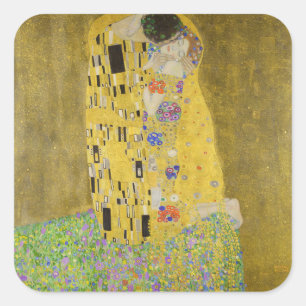 Sticker Carré Gustav Klimt - Le baiser