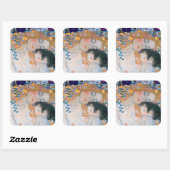 Sticker Carré Gustav Klimt - Mère et Enfant (Feuille)