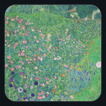 Sticker Carré Gustav Klimt - Paysage du jardin italien<br><div class="desc">Jardin italien / Paysage horticole italien - Gustav Klimt,  Huile sur toile,  1913</div>