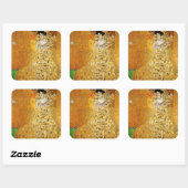 Sticker Carré Gustav Klimt - Portrait D'Adele Bloch Bauer (Feuille)