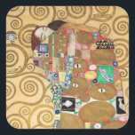 Sticker Carré Gustav Klimt - Réalisation, Stoclet Frieze<br><div class="desc">L'Arbre de Vie, La Frieze Stoclet, Amateurs de réalisation - Gustav Klimt, Carton, 1909</div>