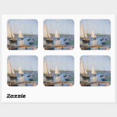 Sticker Carré Gustave Caillebotte - Bateaux à voile à Argenteuil (Feuille)