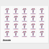 Sticker Carré Gym Bunny (Feuille)