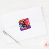 Sticker Carré Gymnastique Abstraite Bubble Pose Pose Pose Pose P (Enveloppe)