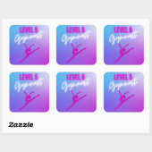 Sticker Carré Gymnastique de niveau 5 compétitif Inspiration (Feuille)