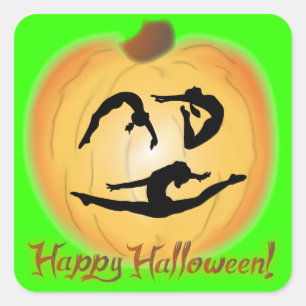 Sticker Carré Gymnastique heureuse de Halloween