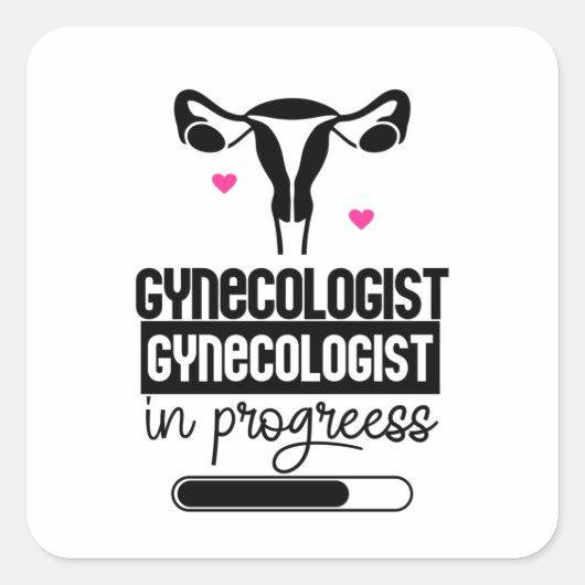 Sticker Carré Gynécologue En Cours (Devant)