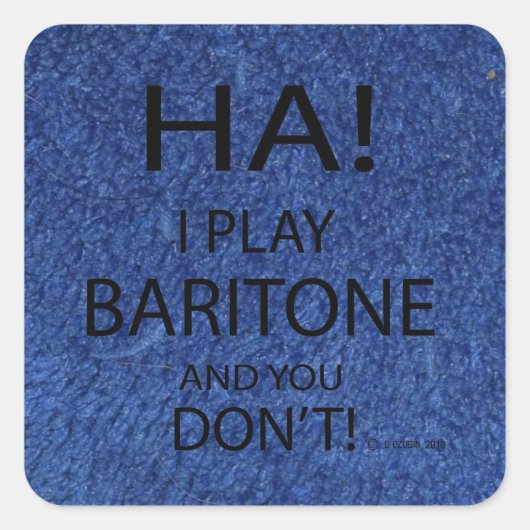 Sticker Carré Ha Baritone (Devant)