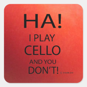 Sticker Carré Ha Cello