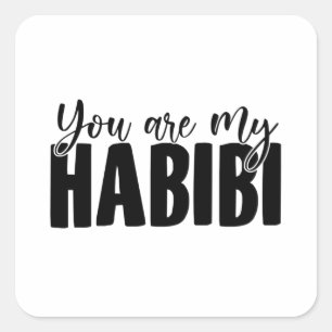 Sticker Carré Habibis  Cadeaux arabes Yallah-Habibi Habibo