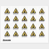 Sticker Carré Hacker au travail (Feuille)