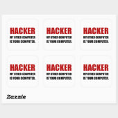 Sticker Carré Hacker autre ordinateur (Feuille)
