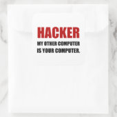 Sticker Carré Hacker autre ordinateur (Sac)