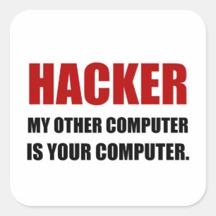 Sticker Carré Hacker autre ordinateur