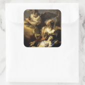 Sticker Carré Hagar et Ismael dans le désert (Sac)