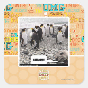 STICKER CARRÉ HAI MOM ! ! !