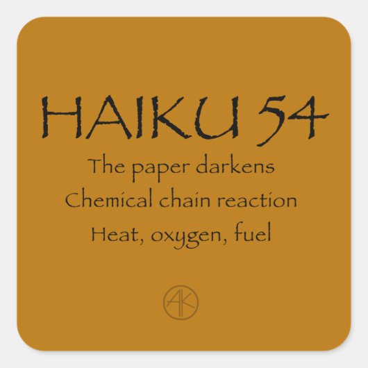 STICKER CARRÉ HAIKU 54 (Devant)