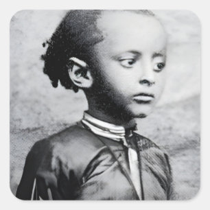 Sticker Carré Haile Selassie Éthiopie Rasta Jah Rastafari Reggae