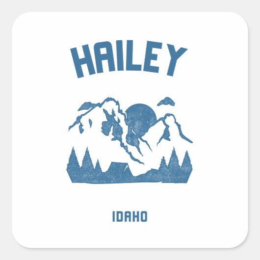 Sticker Carré Hailey - Idaho (Devant)