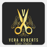 Hair Stylist Gold Ciseau & Beauté Design de salon