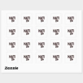 Sticker Carré Haïti 26 texte (Feuille)