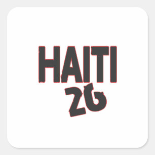 Sticker Carré Haïti 26 texte