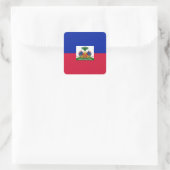 Sticker Carré Haïti - Drapeau haïtien (Sac)
