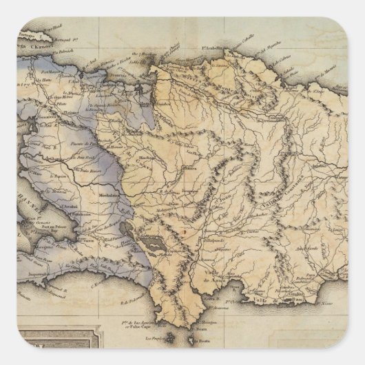 Sticker Carré Haïti ou Saint Domingo (Devant)