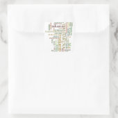 Sticker Carré Hakuna Matata Global Word Cloud Art (Sac)