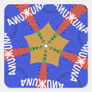 Sticker Carré Hakuna Matata Iridiscent bleu