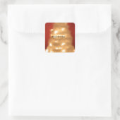 Sticker Carré Hakuna Matata Joyeux Noël blanc (Sac)